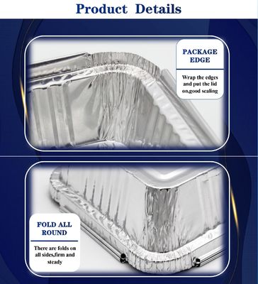 ظرف های مواد غذایی از ورق آلومینیوم مقاوم در برابر گرما و بهداشتی برای ذخیره سازی مناسب مواد غذایی