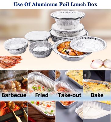جعبه ناهار ضد گرما و دوستدار محیط زیست و بهداشتی از ورق آلومینیوم برای بسته بندی مواد غذایی