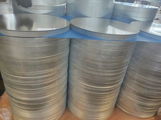 1050 1060 دایره آلومینیوم CC DC مواد O H12 دمای عمیق کشش دیسک مقاوم در برابر ترک برای گلدان های آشپزخانه و ظروف آشپزخانه