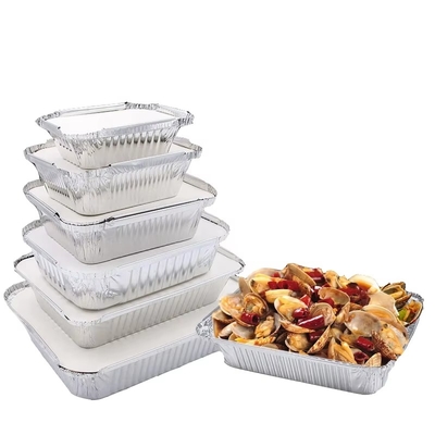 جعبه ناهار فویلی آلومینیومی 7-9 اینچی برای بسته بندی مواد غذایی