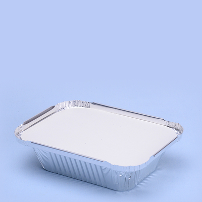 Food-Grade Aluminum Foil Lunch Box 201x142x30mm Microwave Safe