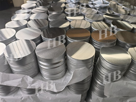 سطح صاف دیسک آلومینیوم سطح بالا 1050 1060 3003 آلیاژ، 0.3 ′′ 6mm ضخیم، اندازه سفارشی آلومینیوم خالی برای پوشش لامپ و گلدان