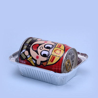 Food-Grade Aluminum Foil Lunch Box 201x142x30mm Microwave Safe